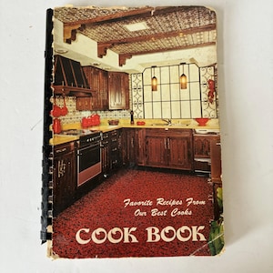 1972 Vintage Arkansas Cookbook Spiral, Bates Memorial Hospital Auxiliary Cookbook Bentonville Arkansas, Easy Mid Century Modern Recipes