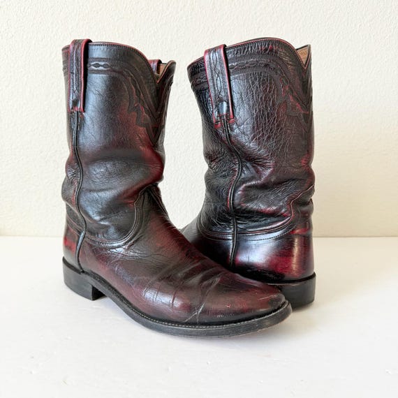 Lucchese Black Cherry Cowboy Boots Men display picture 3