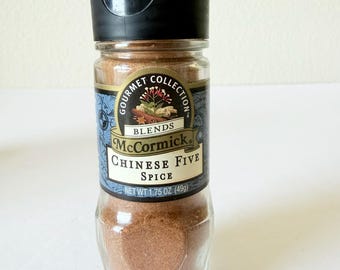 Vintage McCormick CHINESE FIVE SPICE Spice Jar - Vintage McCormick Spice Jars - Vintage Cooking Spices