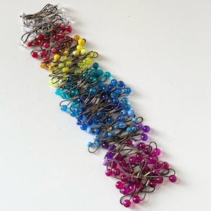 Sold Ind - Vintage Goody Ball Hair Tie Ponytail Holders, 80s Twin Bead Knockers, Hair Knockers Hair Tie, Beaded Elastic Ball Hair Tie