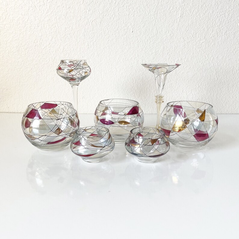 Vintage Partylite Candle Holders Mosaic Collection CALYPSO Etsy