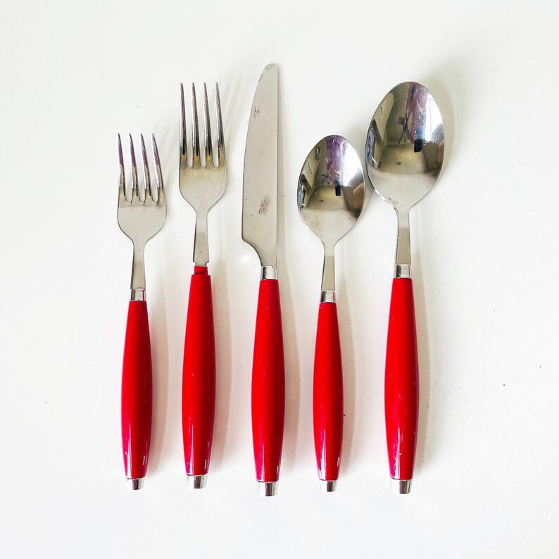Rainbow Fiesta Stainless Steel Flatware Set by HOMER LAUGHLIN Etsy