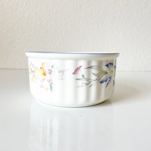 Villeroy & Boch Riviera Round SERVING BOWL 6 in, Vintage Floral Dishes, Vintage Dishware, Blue Pink Floral Pattern Dishes