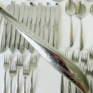 Vintage Oneida Twin Star roestvrij bestek - vervangende stukken uit het midden van de eeuw