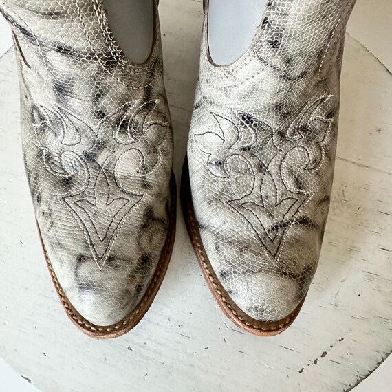 Vintage Gray Women's Tall Cowboy Boots Size 8.5, … - image 7