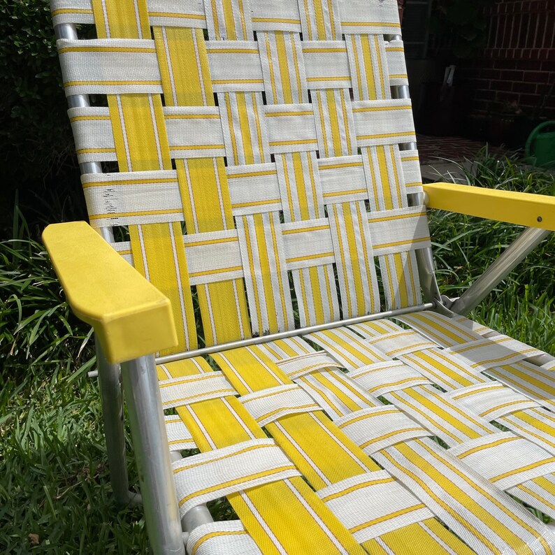 Vintage Aluminum Folding Lawn Chair Sun Terrace Patio Pool Etsy