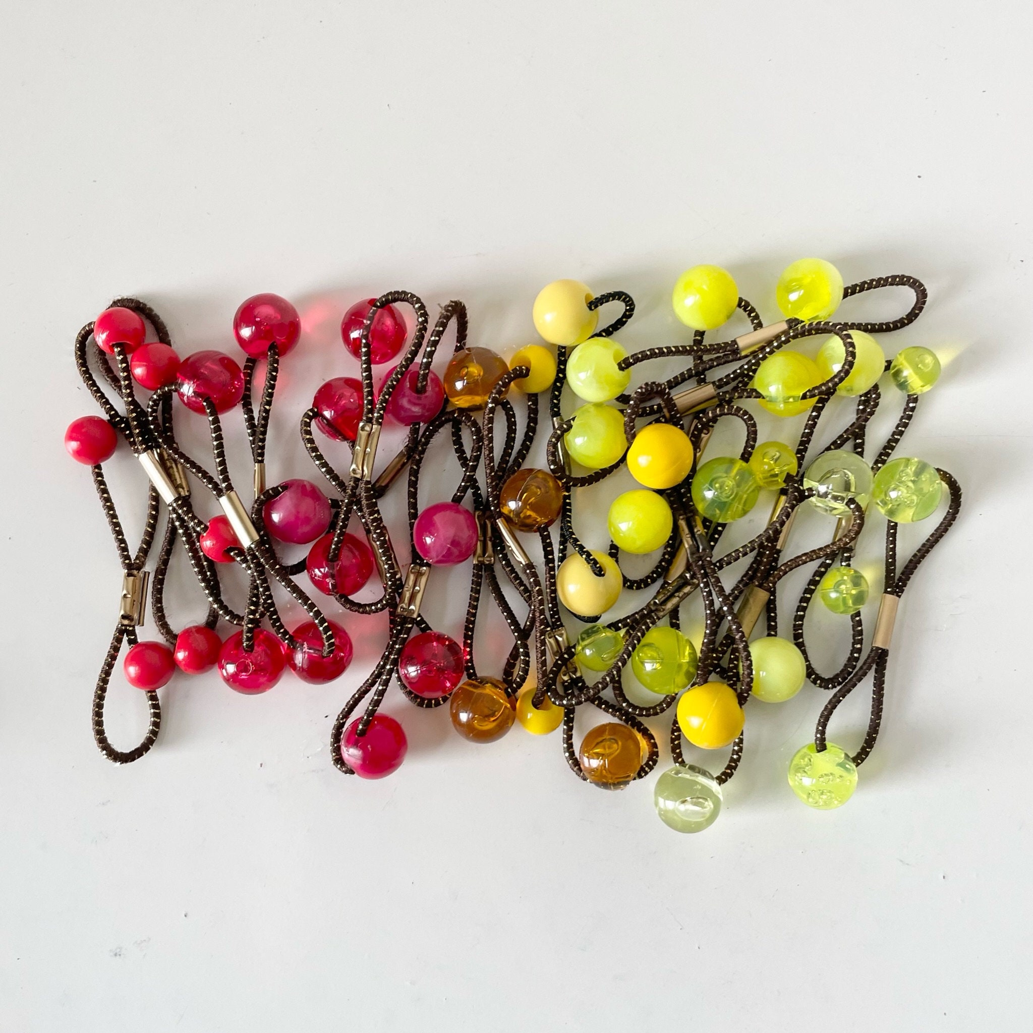 Sold Ind - Vintage Goody Ball Hair Tie Ponytail Holders, 80s 