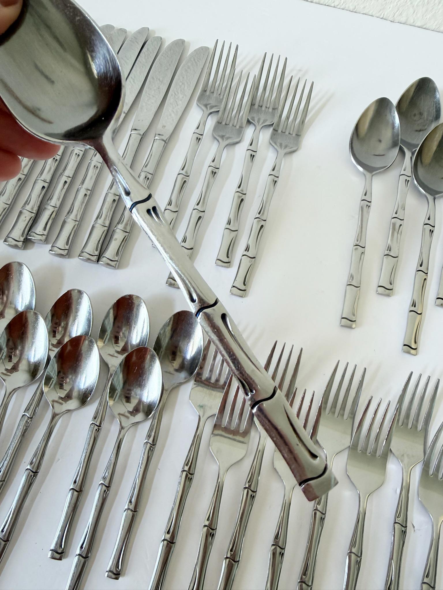 Imperial Silver カトラリーセット 40点 Set of 40 Stanley Roberts CITADEL Bamboo Handle Vintage Silverware