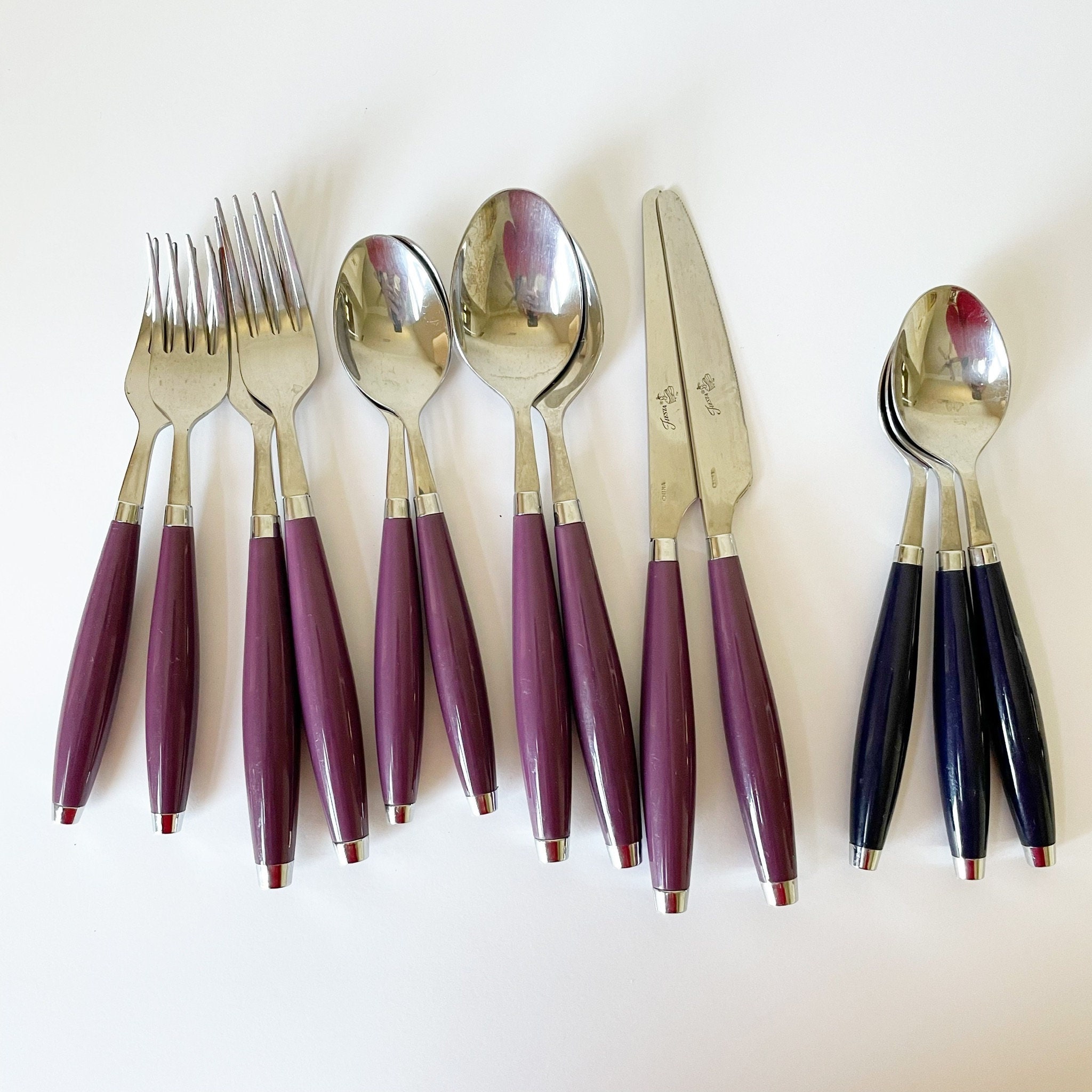 Rainbow Fiesta Stainless Steel Flatware Set by HOMER LAUGHLIN Cambridge Silversmiths Fiestaware Cutlery Fiesta Ware Silverware Replacement Etsy