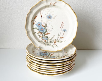Vintage Mikasa Blue Daisies DINNER PLATE - Vintage Floral Dishes 10 3/4 in