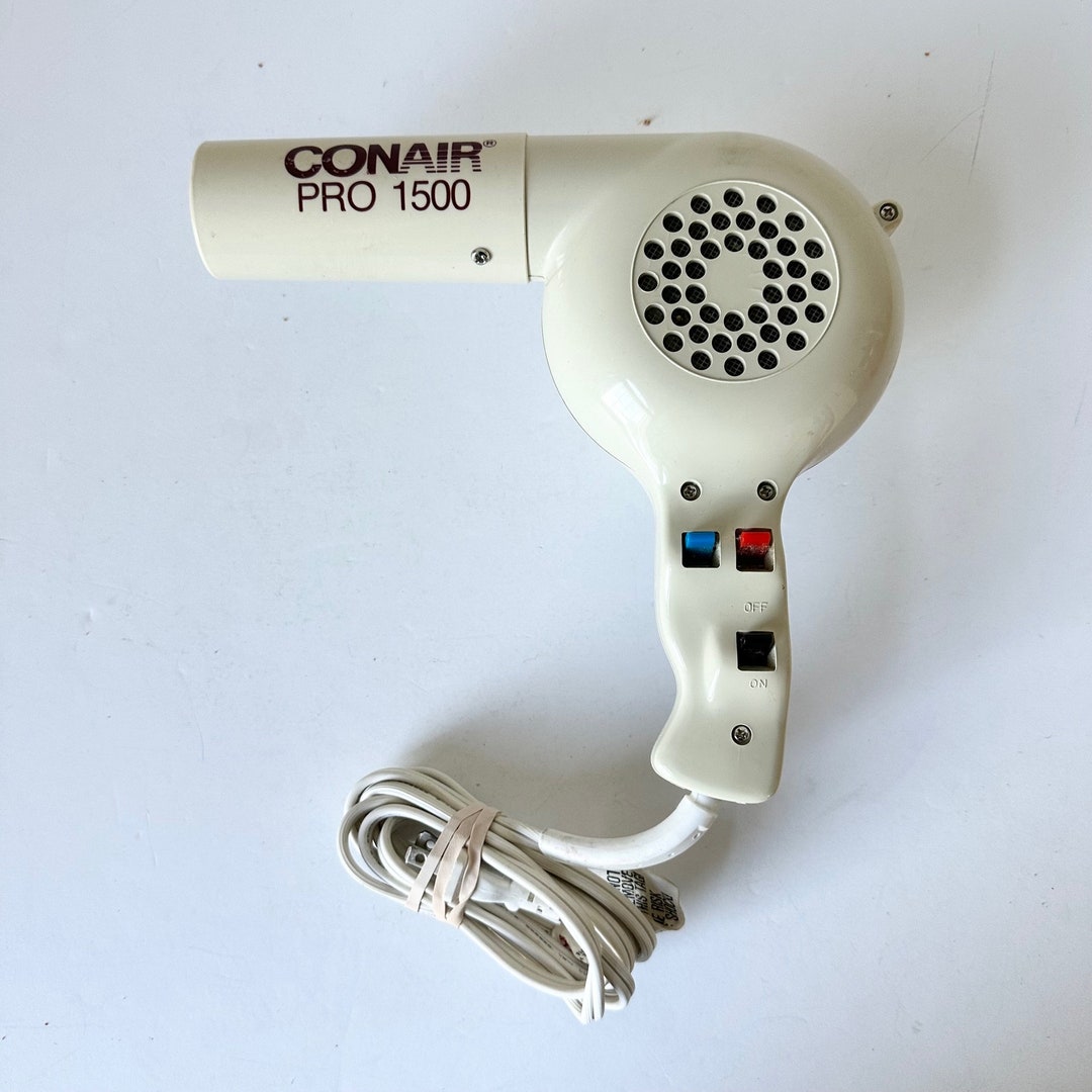 Vintage Conair Pro 1500 Hair Dryer, 1980's Retro Hair Dryer, Hair