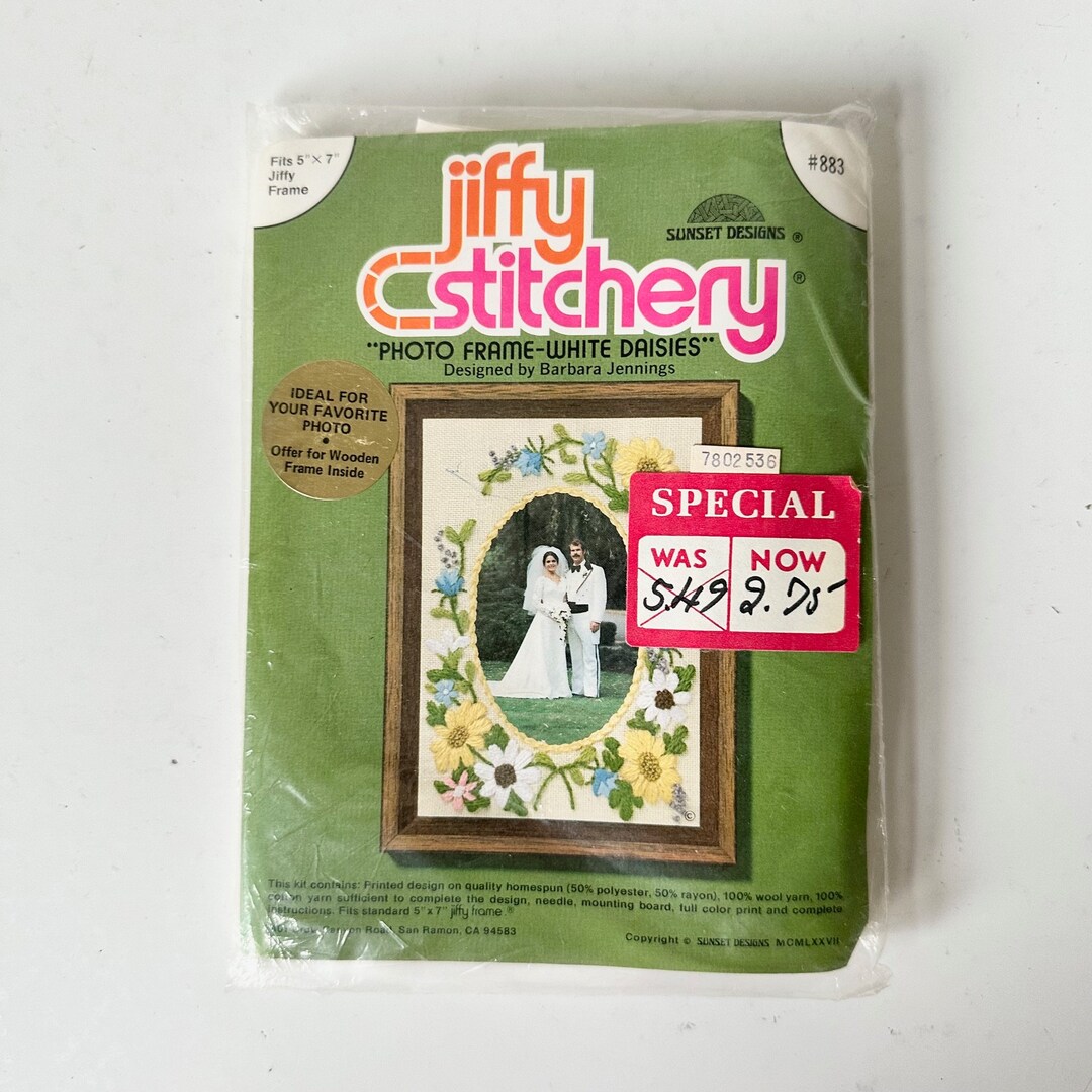 NEW Jiffy Stitchery Kit 5 X7 Crewel Kits Sealed Floral PHOTO Etsy