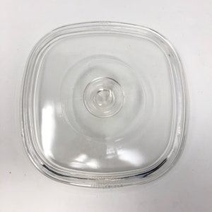 Vintage Pyrex A-9-C A9C Replacement Lid Clear SQUARE GLASS fits Corning Casserole Dish A-2-B & A-3-B Glass Lid Casserole Dishes Cookware Lid
