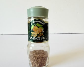 Vintage ORANGE PEEL McCormick Spice Jar - Vintage McCormick Spice Jars