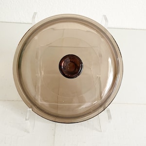 Vintage Pyrex Lid V1.5C V-1.5-C Replacement Lid - Fits 1.5L Visions Saucepan Pot - Brown Lid