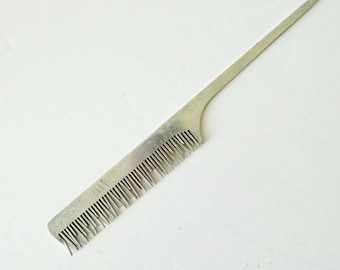 Goody Vintage Aluminum 8" Styling Comb - Metal Teasing Comb - Vintage Beauty Tools