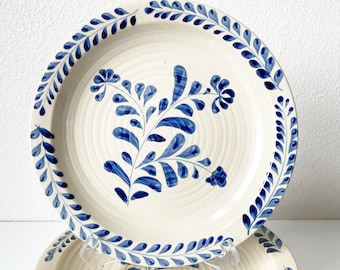 Cracker Barrel Blue Floral Dinner Plate 11” - Vintage Cracker Barrel Stoneware