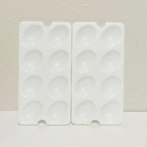 Set med 2 Tupperware Deviled Egg Keeper insatsformar - Vita reservformar #665