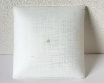 Vintage Square Glass Ceiling Light Shade White 13.5" - Mid Century Modern Flush Mount White Cross Hatch Light Cover Frosted