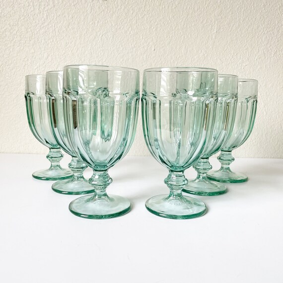 Vintage Libbey Glassware Libbey Spanish Green Duratuff Iced Etsy