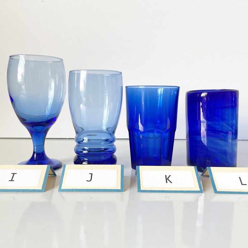 CHOOSE Your Glass Vintage Blue Colored Glassware Goblets Etsy