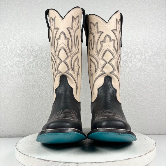 NEW Lane Saratoga Black Square Toe Cowboy Boots W… - image 5