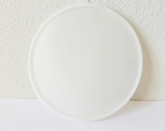 Vintage Tupperware Clear Round Lid #230 - Sheer Round Replacement Tupperware Lids with Hanging Tab