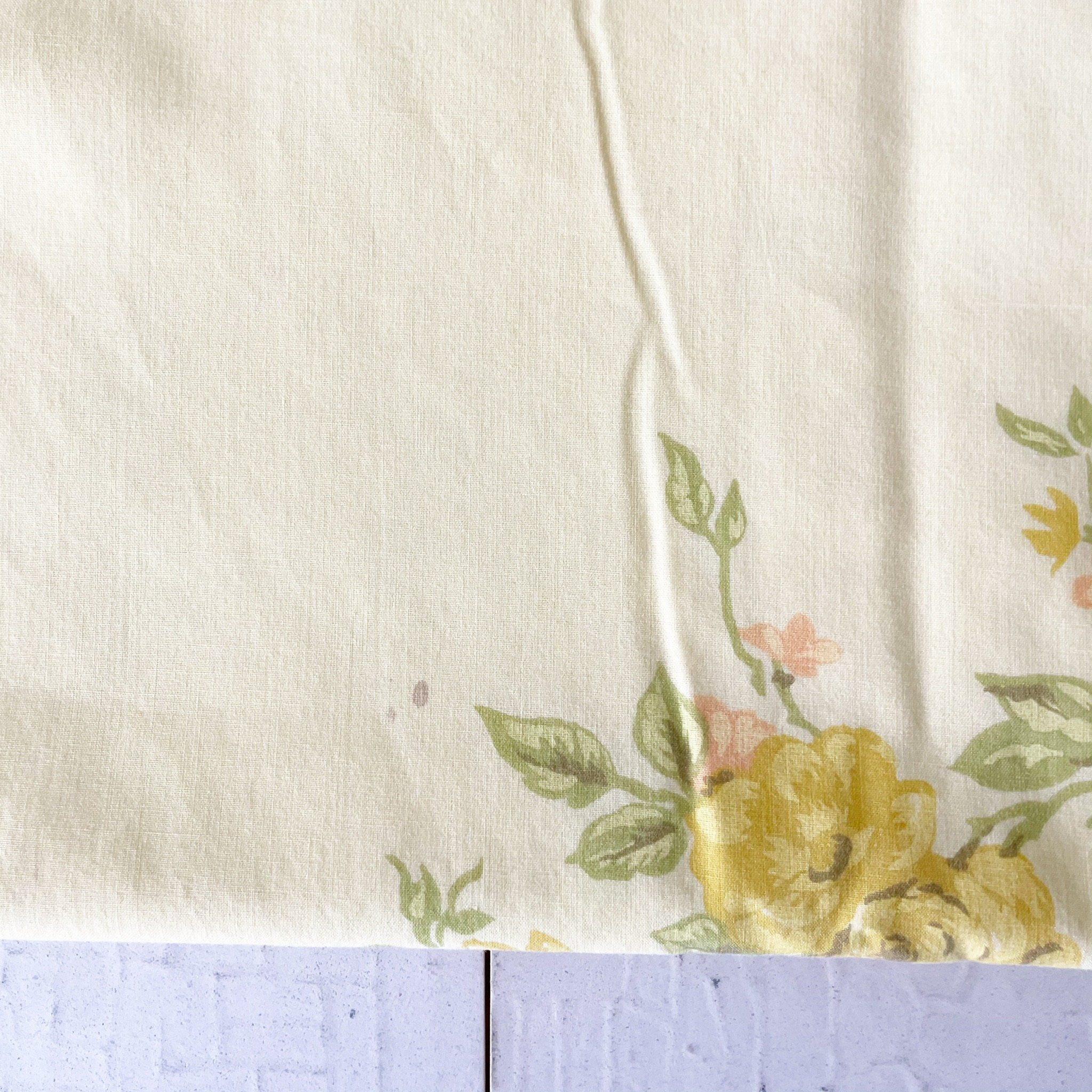 Vintage Full Size Sheet Set Jcpenney's Yellow Floral Etsy