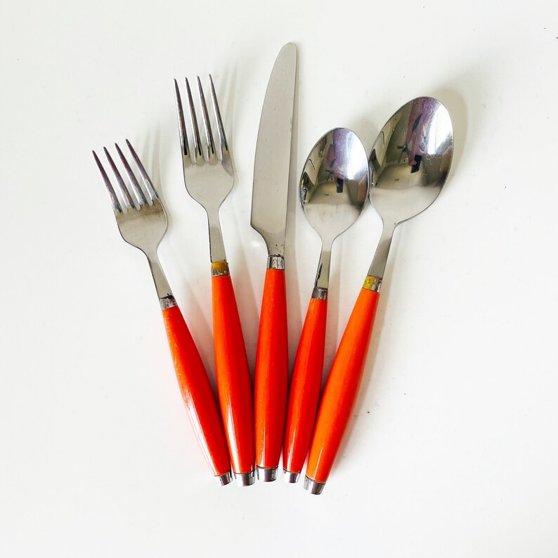 Rainbow Fiesta Stainless Steel Flatware Set by HOMER LAUGHLIN Etsy