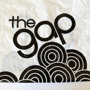 Bolsa de plástico vintage de los 90 de The Gap - Ropa Gap de la vieja escuela