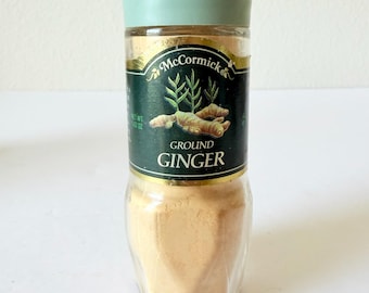 Vintage McCormick GINGER Spice Jar - Vintage McCormick Glass Spice Jars - Vintage Cooking Spices