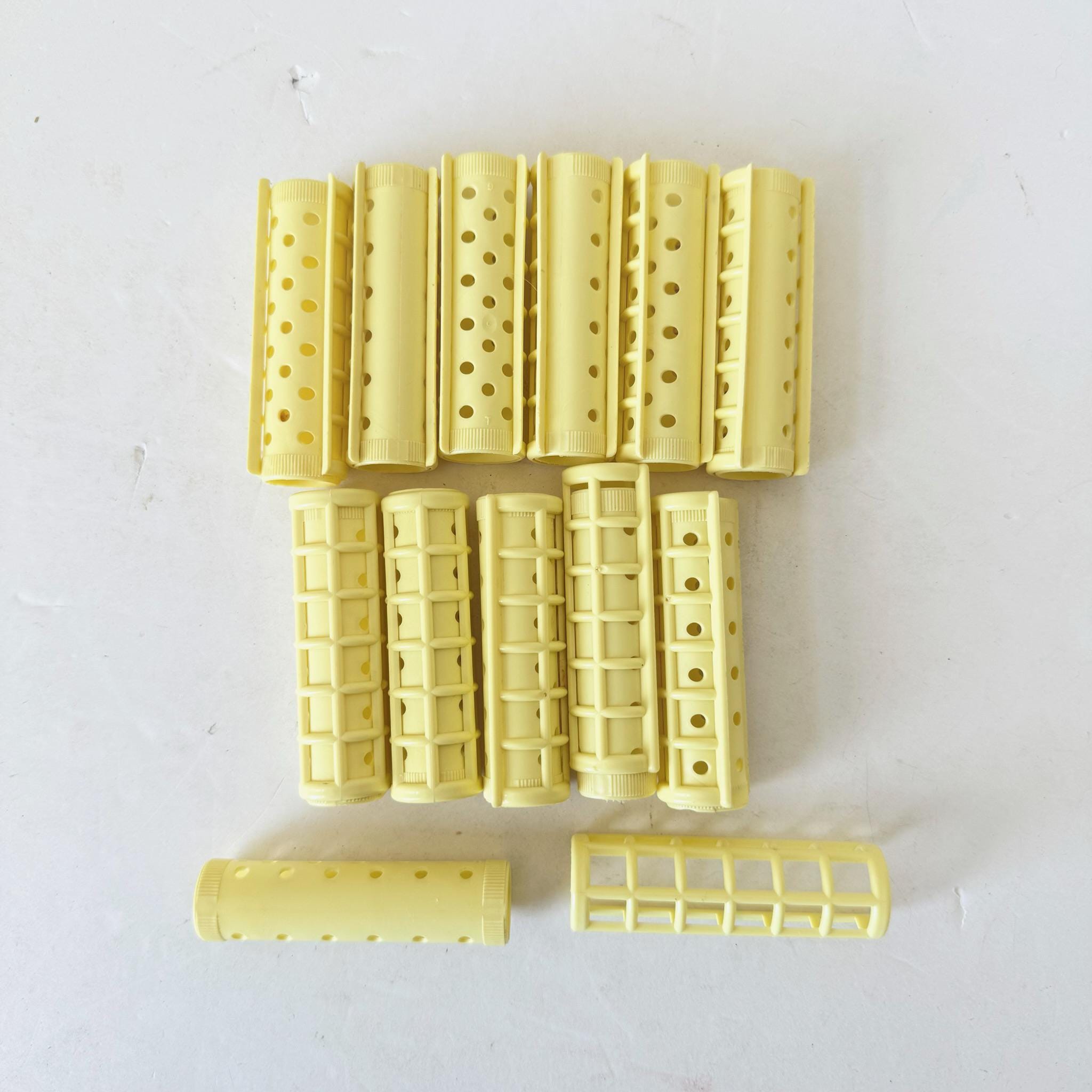 Vintage 1988 Solo Magnetic Hair Rollers Plastic NOS #22892 5 Pack Lot Yellow Annie Snap-On Magnetic Hair Rollers 3/4 Inch Medium, 12  main image 3