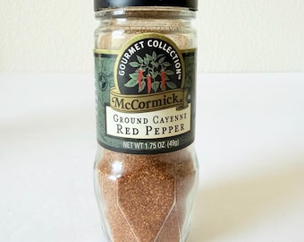 Vintage McCormick CAYENNE RED PEPPER Spice Jar - Vintage McCormick Spice Jars - Vintage Cooking Spices