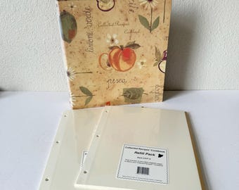 Vintage Recipe Binder 10.5 x 11.5 - Recipe Book for Recipe Cards - Vintage Recipe Book
