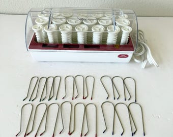 Vintage Vidal Sassoon Professional Hairsetter Plastic Hot Rollers Complete Set - Model VS-321 VS321 - Tested and Works