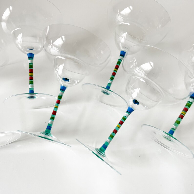 6 Crate & Barrel CAPRICE Margarita Glasses Tall Fiesta Etsy