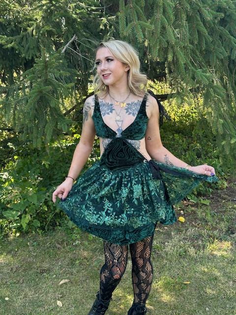 green emerald velvet dress Baltic Born Womens Leslie Velvet Maxi Dress | Bronze + Jade main image 0