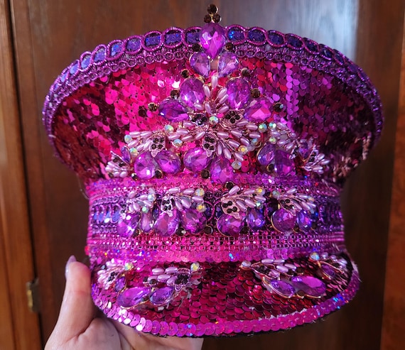 Hot Pink Captain Hat - Etsy
