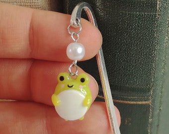 Zakładka Kawaii Frog: ręcznie robiony prezent dla miłośnika książek