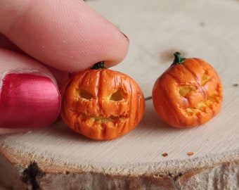 Jack O Lantern Earrings/ Halloween Earrings/ Pumpkin Stud Earrings/ Pumpkin Earrings/ Autumn Earrings/ Halloween Jewelry/ Halloween Pumpkin