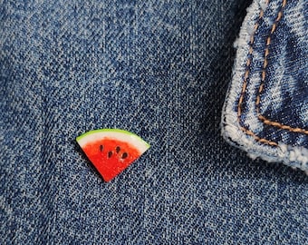 Watermelon Pin/ Watermelon Slices Brooch/ Watermelon Jewelry/Food Badge/ Watermelon Badge/Summer Pin/ Gift For Girls/Watermelon Gift