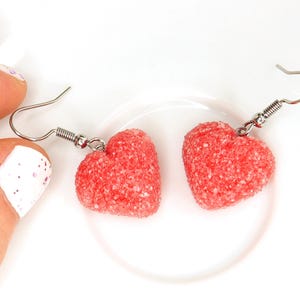 酸っぱいグミハートピアス/グミピアス/キャンディピアス/かわいいピアス/カワイイピアス/楽しいピアス/かわいい食べ物ピアス