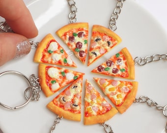 Sleutelhanger pizzapunt: handgemaakt fijnproeverscadeau