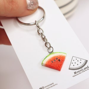 Watermeloensleutelhanger: handgemaakt watermeloencadeau