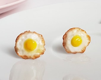 Fried Egg Earrings/ Sunny Side Up Eggs/ Fried Egg Jewelry/ Kawaii Earrings/ Funny Earrings / Food Earrings/ Chef earrings/ Egg Gift