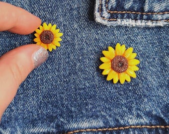Sunflower Pin/Sunflower Brooch/Flower Brooch Pin/Flower Pin/Sunflower Jewelry/Sunflower Gift/Sunflower Badge/Summer Pin/Brooches For Women