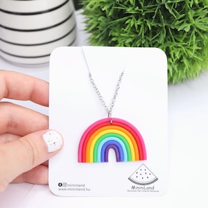 Rainbow Necklace/Rainbow Pendant Necklace/Pride Necklace/Rainbow Jewelry/LGBTQ Necklace/Colorful Necklace