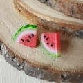 Watermelon Stud Earrings: Handmade Clay Fruit Jewelry product logo