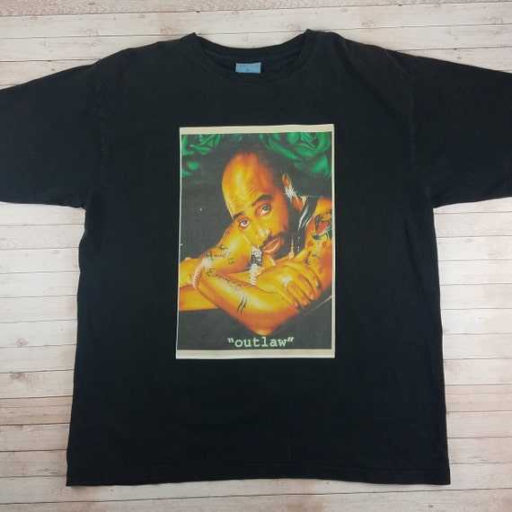 Vintage 2000s Y2K Tupac 2pac Outlaw Russo Wear Slightly Faded - Etsy