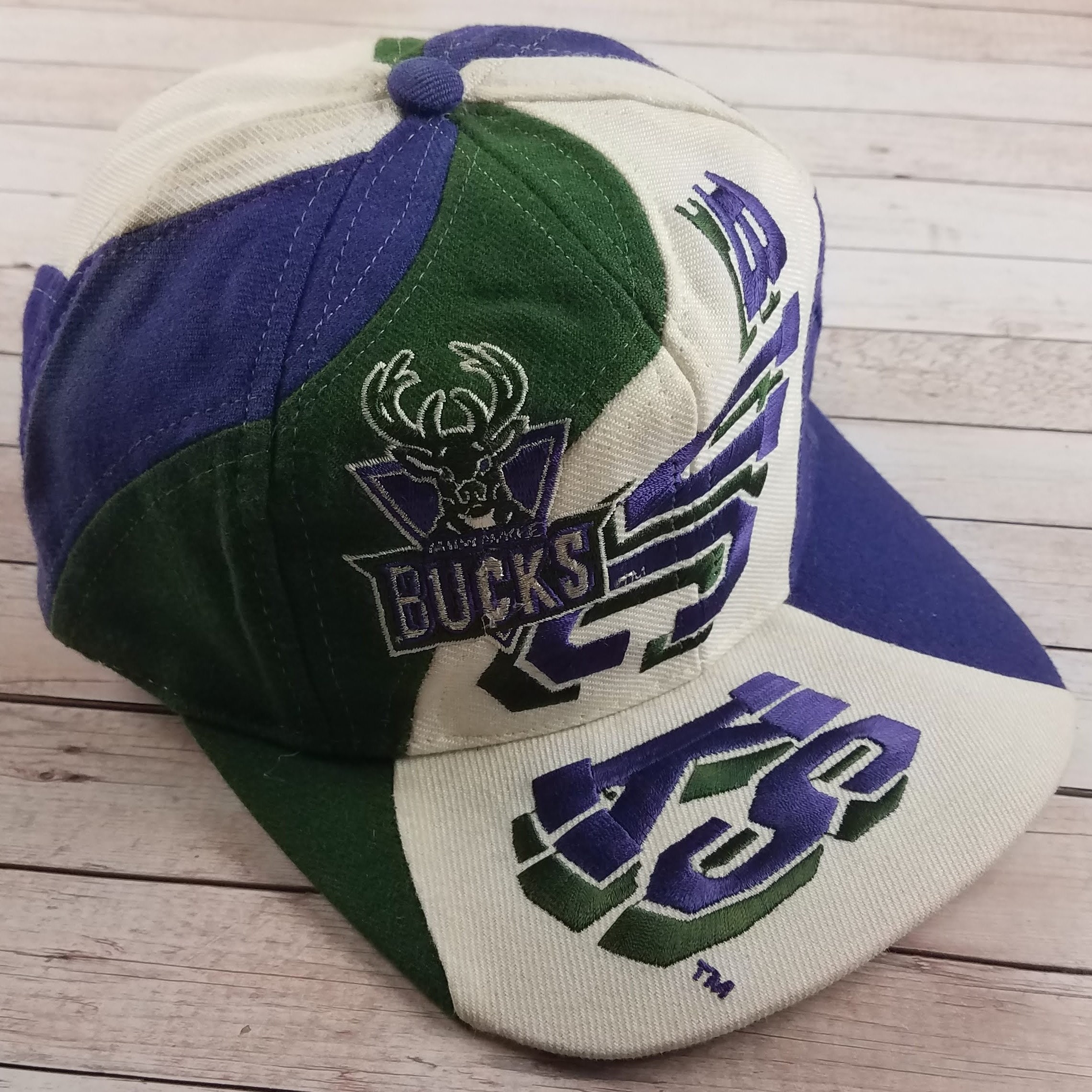 Vintage 1990s Milwaukee Bucks NBA Basketball Swirl Spellout Etsy